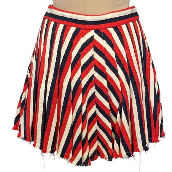 RARE Maggie Marilyn My Darling Striped Red, White, & Blue Mini Skirt - Picture 13 of 13